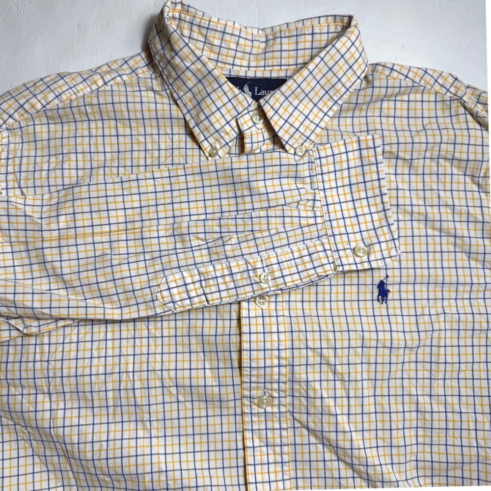 Ralph Lauren Classic Fit Long Sleeve Button Shirt Mens‎ Size Large Windowpane